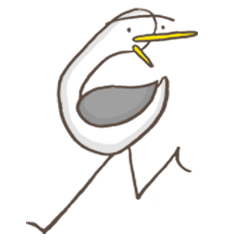 [LINEスタンプ] The unibrow Bird