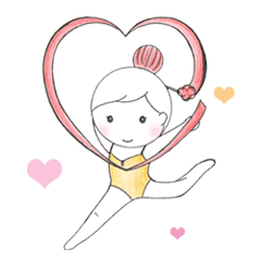 [LINEスタンプ] Love dance girl