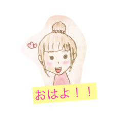 [LINEスタンプ] 手書き  女の子