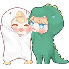 [LINEスタンプ] mind Have a party with pajamas