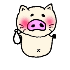 [LINEスタンプ] ねこみたいなぶた