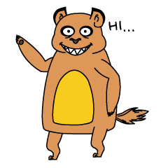 [LINEスタンプ] pig Hyena