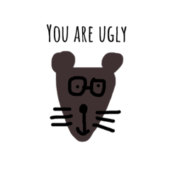 [LINEスタンプ] How are you ugly？