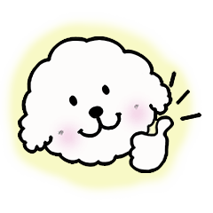 [LINEスタンプ] 白いモフモフ犬ルナ（デカ文字日常）