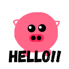 [LINEスタンプ] hello pigs