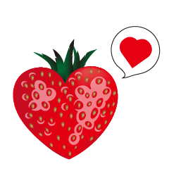 [LINEスタンプ] Lovely fruit greeting words.