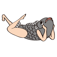 [LINEスタンプ] A fish with sexy legsの画像（メイン）