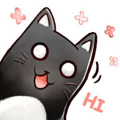 [LINEスタンプ] FBlack Cat 1