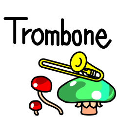 [LINEスタンプ] Let's go Trombone！ (English Edition)