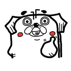 [LINEスタンプ] BadWhiteDog