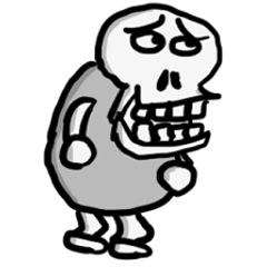 [LINEスタンプ] Fat Skeleton Boy