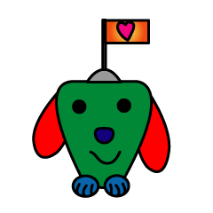 [LINEスタンプ] Green puppy Popo