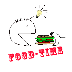 [LINEスタンプ] food time with girlfriend