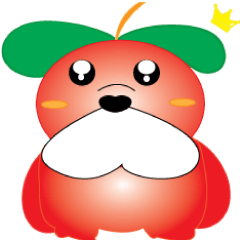 [LINEスタンプ] Apple Bulldog(Nuby) Bobo Rabbit