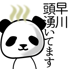 [LINEスタンプ] 早川■面白パンダ名前スタンプの画像（メイン）