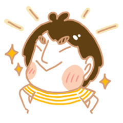 [LINEスタンプ] Boy with m hair