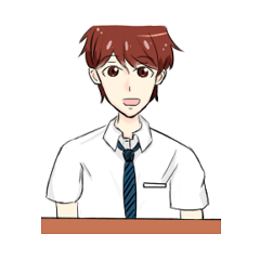 [LINEスタンプ] High school male student