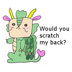 [LINEスタンプ] amahashi Baby Dragon English