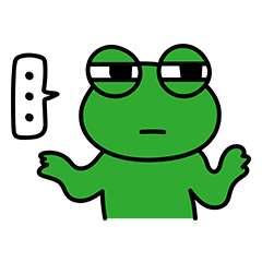 [LINEスタンプ] Squint-eyed the Froggie