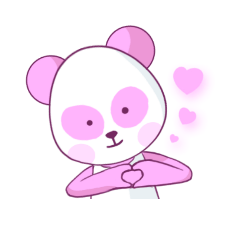 [LINEスタンプ] Pink Panda (Sachet Sticker)