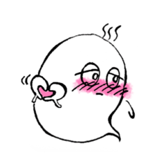 [LINEスタンプ] ひかえめおばけちゃん。