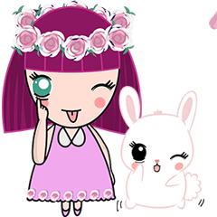 [LINEスタンプ] Sophie and Ribbie (animated) ENGの画像（メイン）